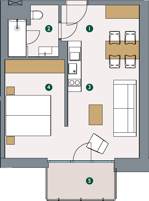 Pôdorys – Apartmán 3.30