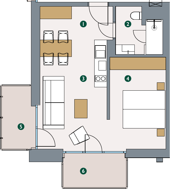 Rzut – Apartament 4.1