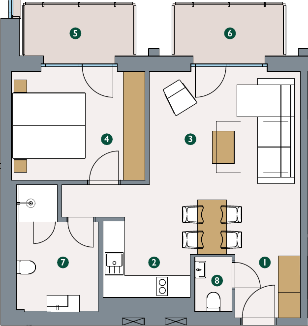 Pôdorys – Apartmán 4.10