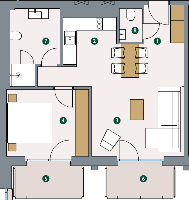 Floor plan – Suite 4.12