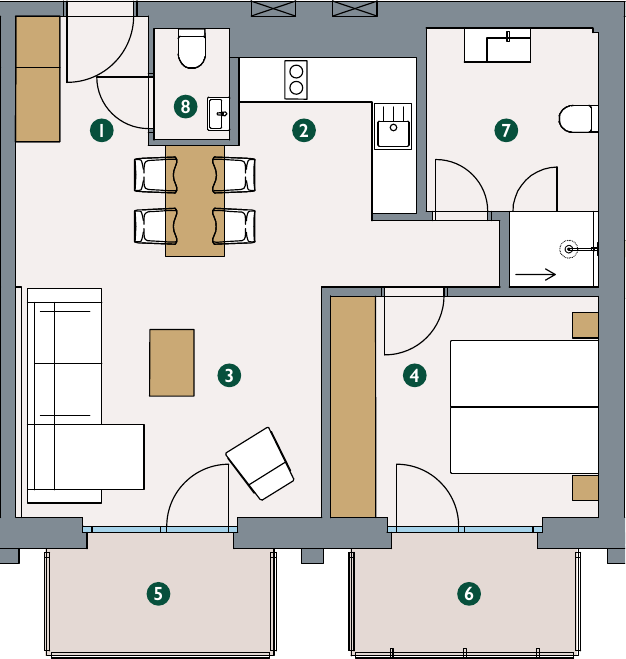 Pôdorys – Apartmán 4.13