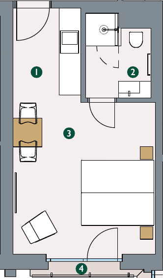 Pôdorys – Apartmán 4.14