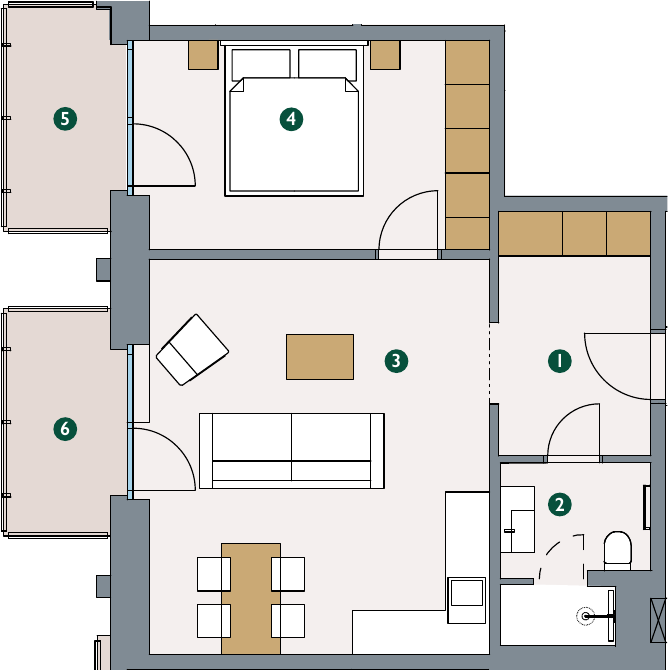 Rzut – Apartament 4.16