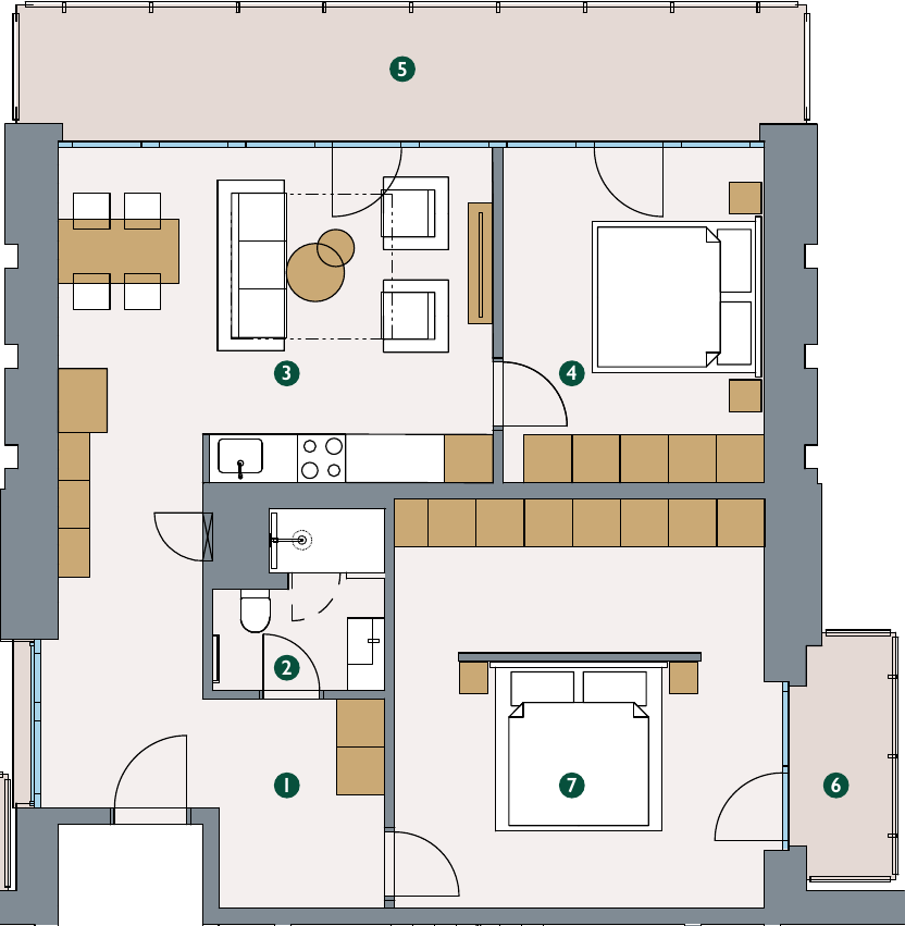 Pôdorys – Apartmán 4.26