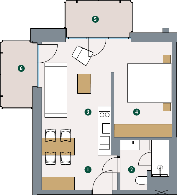 Floor plan – Suite 4.3