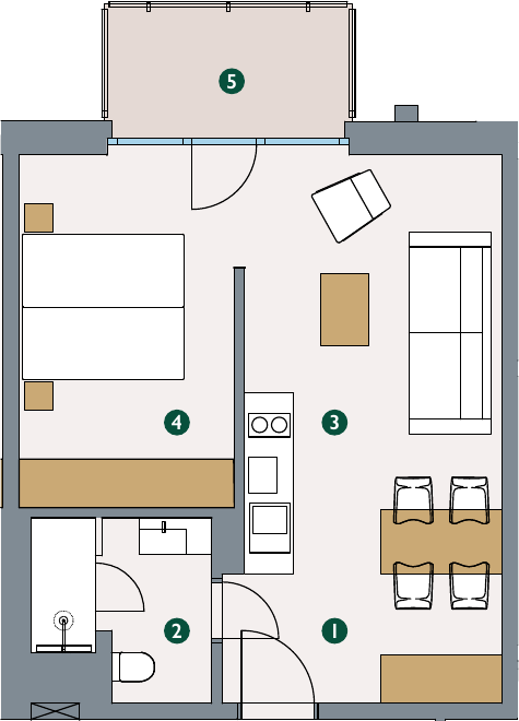 Pôdorys – Apartmán 4.4