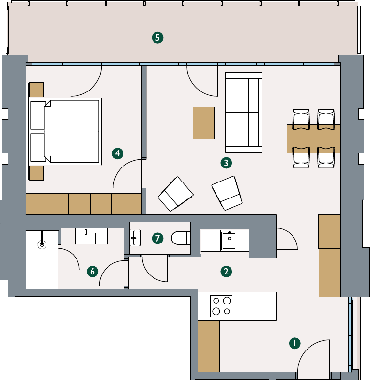 Pôdorys – Apartmán 4.5