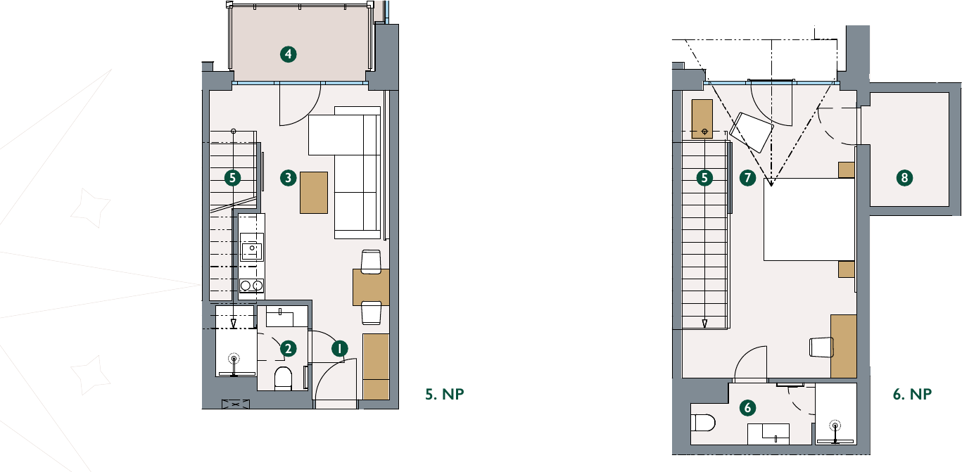 Pôdorys – Apartmán 5.43