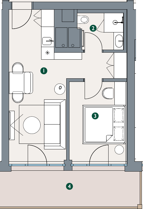 Floor plan – Suite A2.01