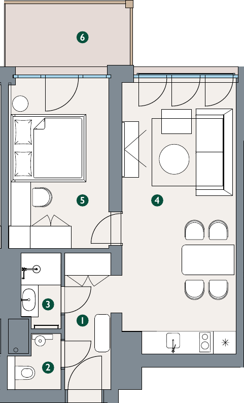Floor plan – Suite A2.06