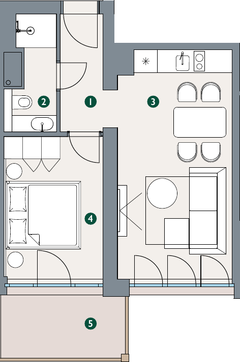 Floor plan – Suite A3.02