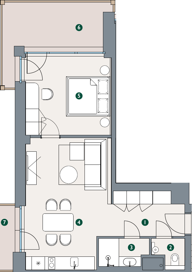 Floor plan – Suite A3.05