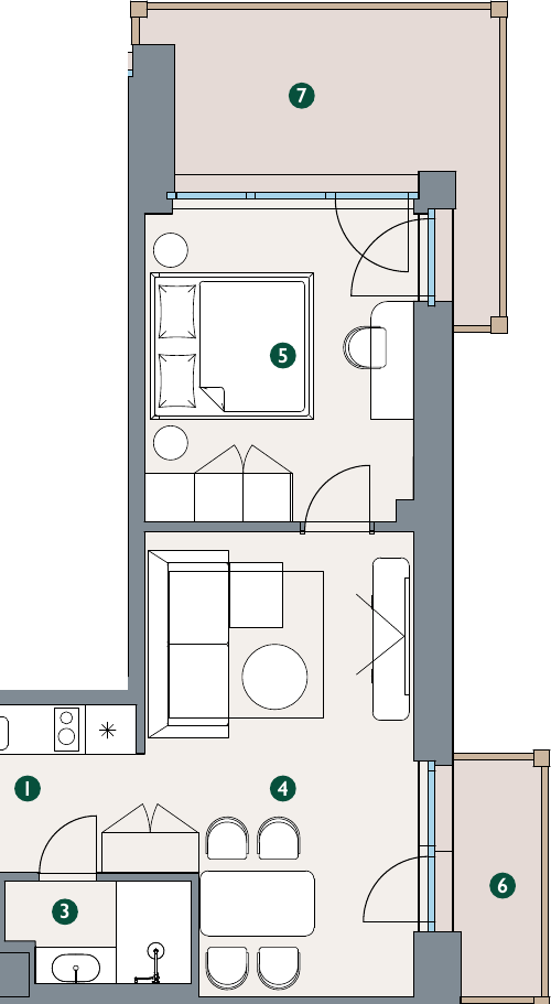 Floor plan – Suite A3.08