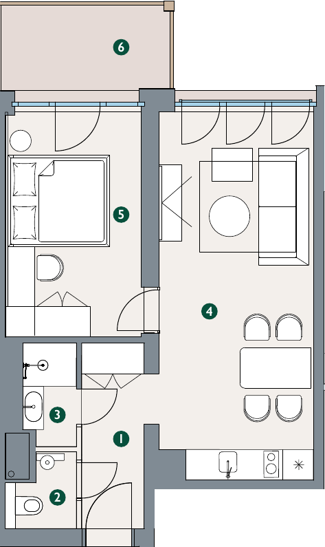 Floor plan – Suite A4.07